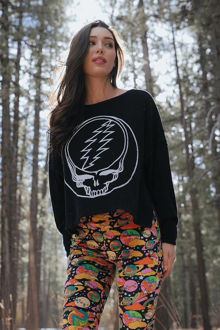 Grateful Dead Stealie Oversized Long Sleeve Top-0