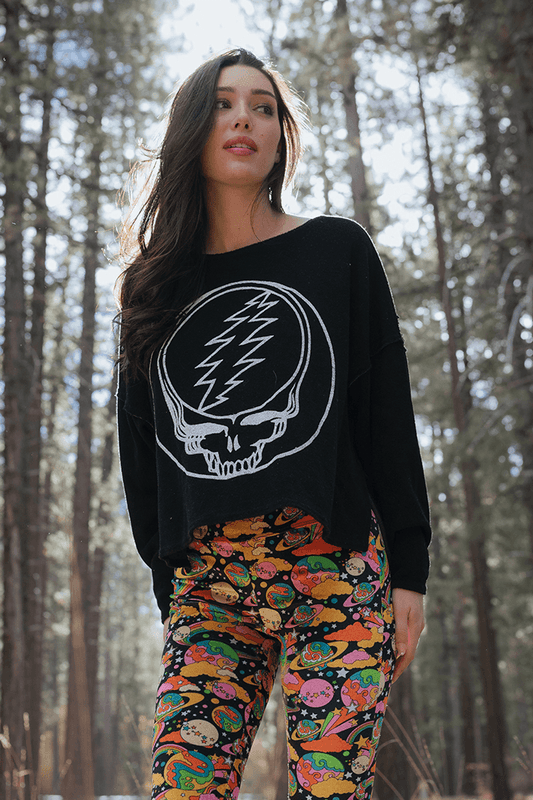 Grateful Dead Stealie Oversized Long Sleeve Top-0