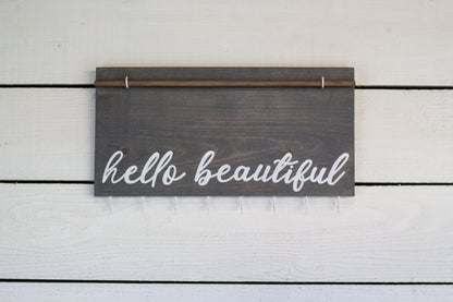hello beautiful hanging jewelry display