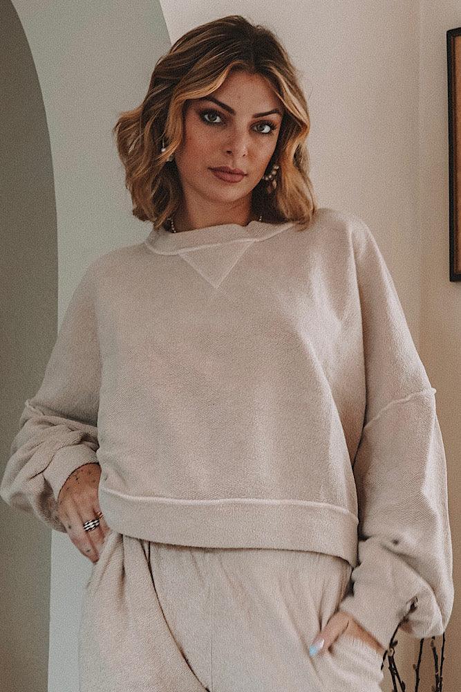 Ivory Finding Peace Sweatshirt-0