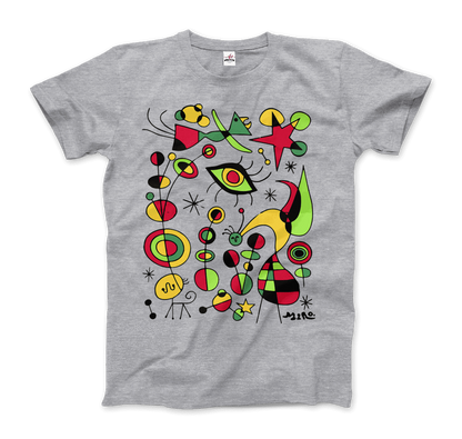 Joan Miro Peces de Colores (Colorful Fish) Artwork T-Shirt-3