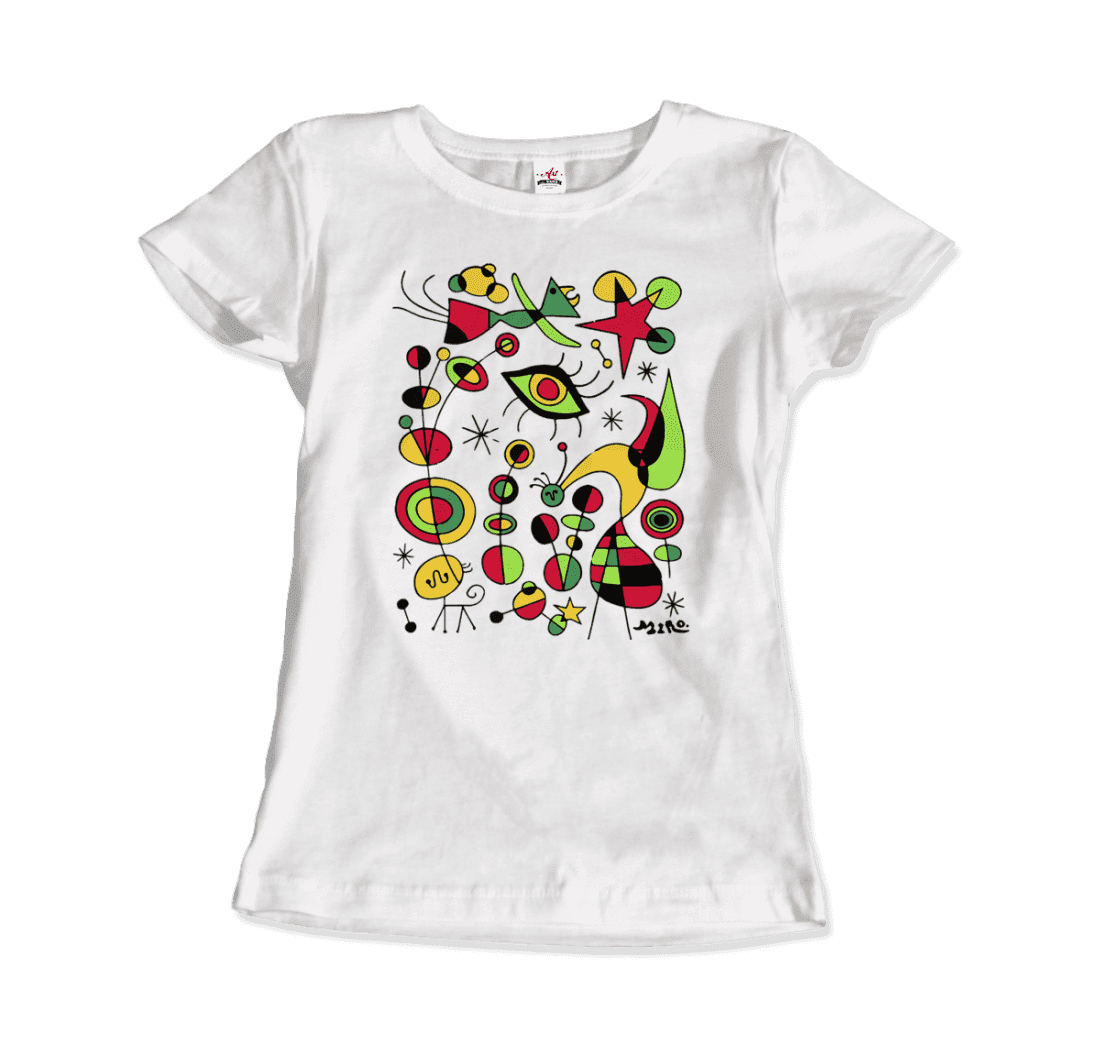 Joan Miro Peces de Colores (Colorful Fish) Artwork T-Shirt-2