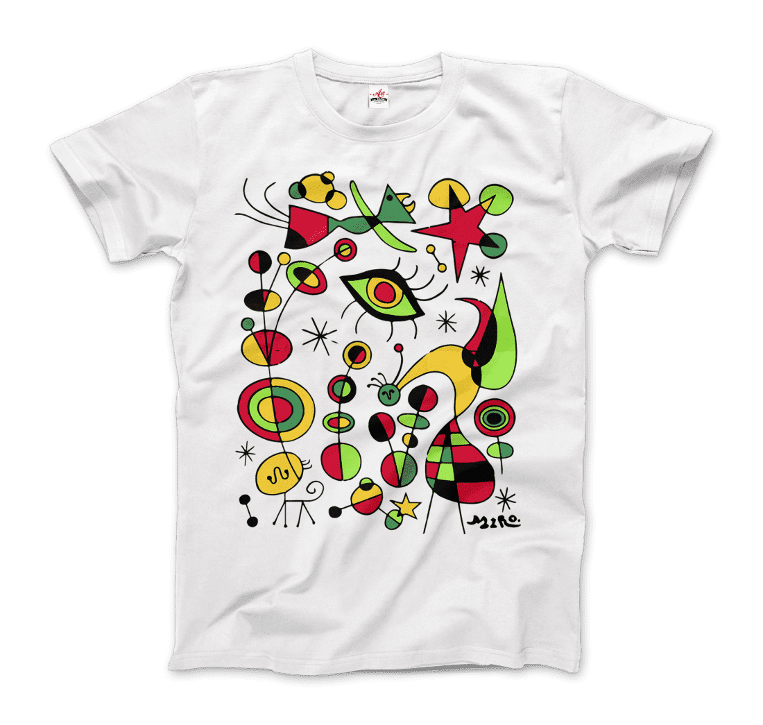 Joan Miro Peces de Colores (Colorful Fish) Artwork T-Shirt-0