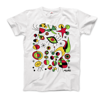 Joan Miro Peces de Colores (Colorful Fish) Artwork T-Shirt-0