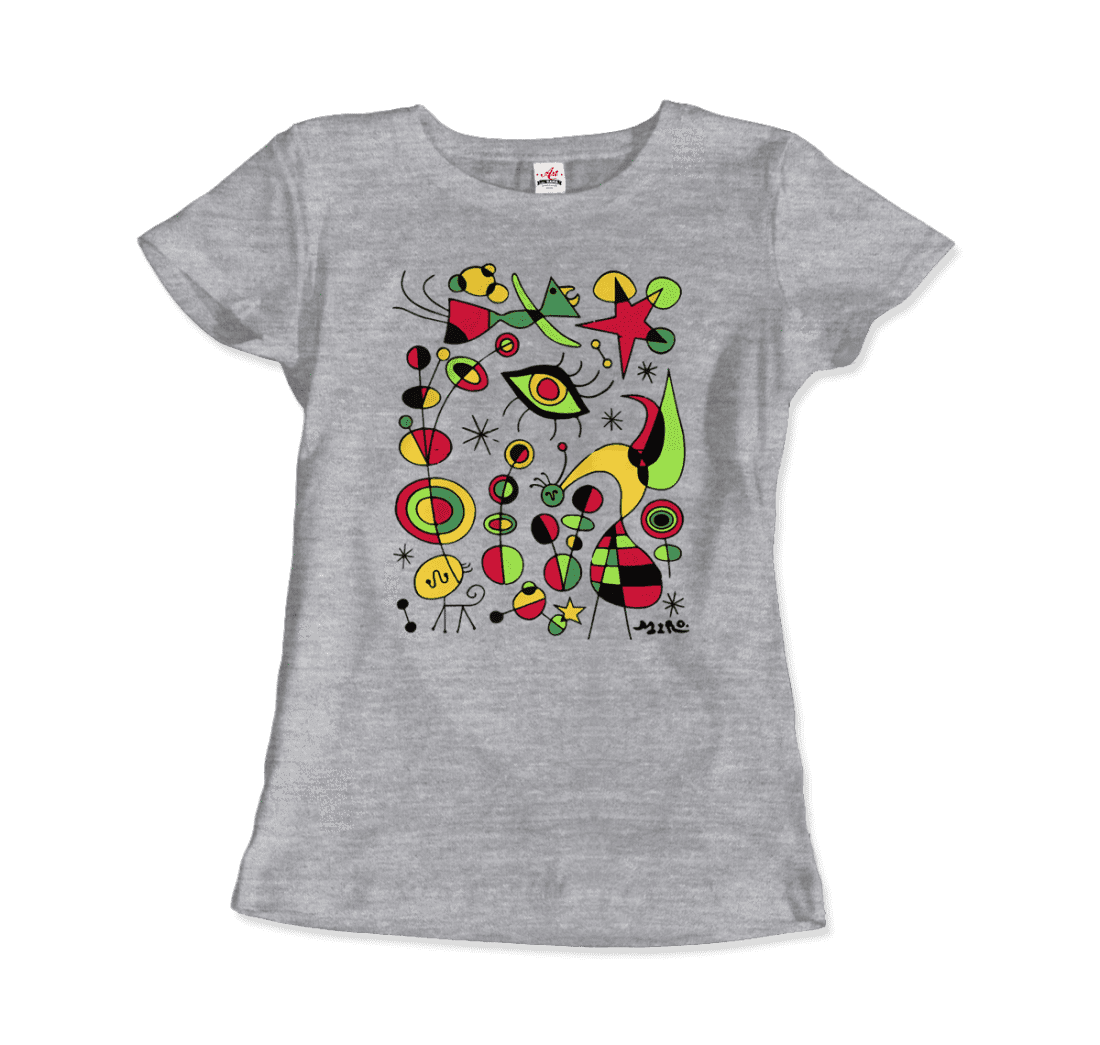 Joan Miro Peces de Colores (Colorful Fish) Artwork T-Shirt-4