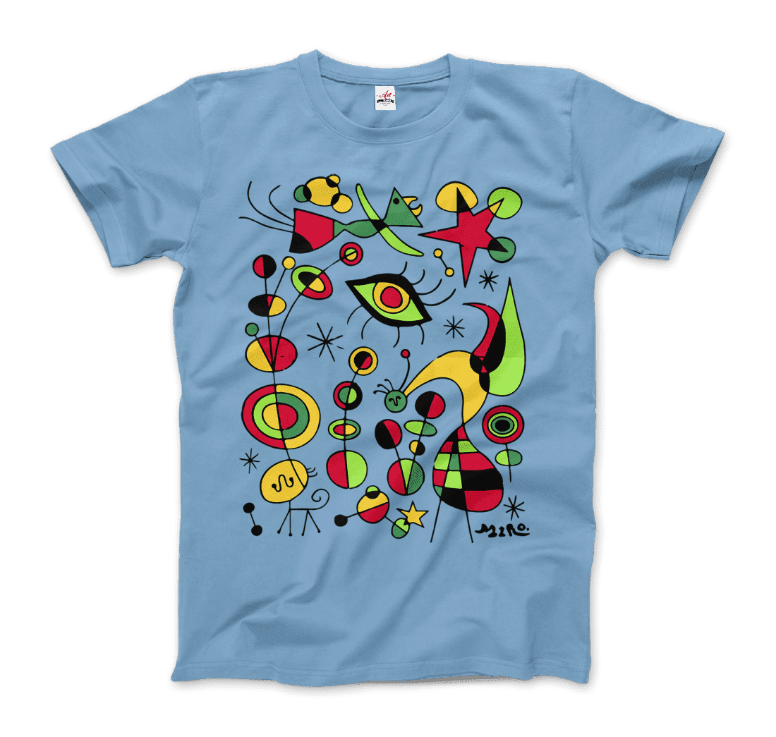 Joan Miro Peces de Colores (Colorful Fish) Artwork T-Shirt-5