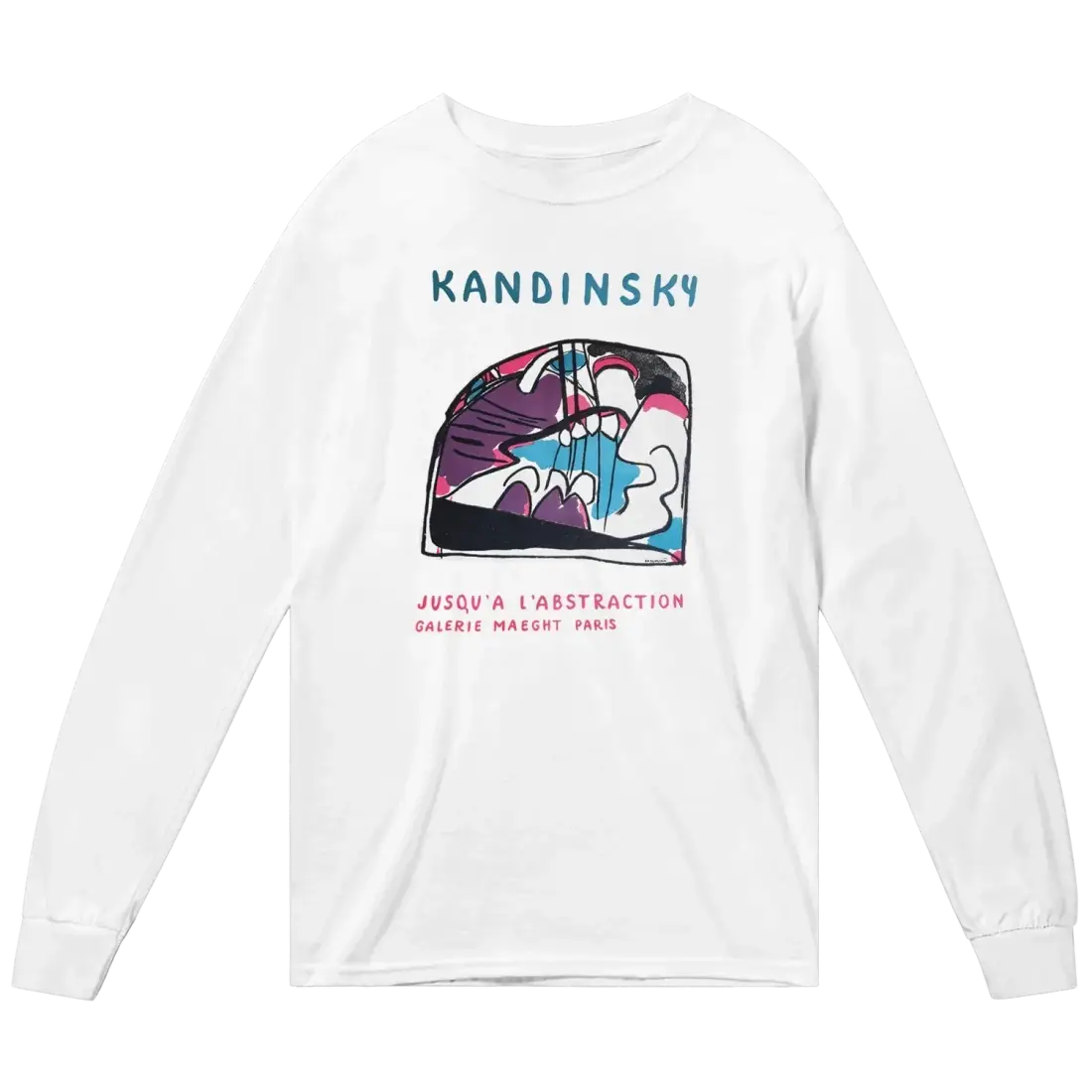Kandinsky - Jusqu'a l'abstraction 1960 Artwork Long Sleeve Shirt-2