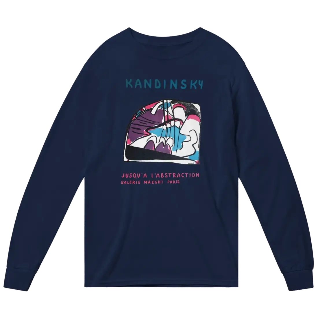 Kandinsky - Jusqu'a l'abstraction 1960 Artwork Long Sleeve Shirt-3