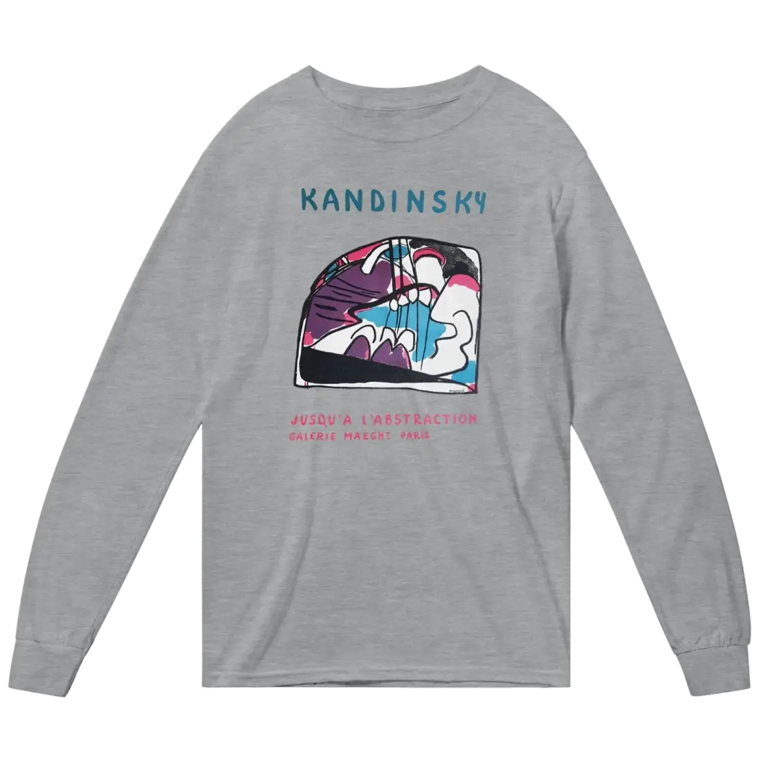 Kandinsky - Jusqu'a l'abstraction 1960 Artwork Long Sleeve Shirt-0
