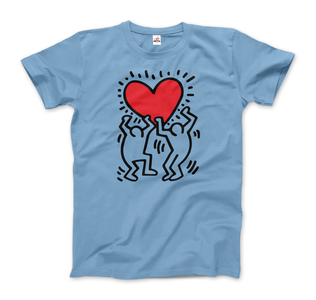 Men Holding Heart Icon, Street Art T-Shirt-6