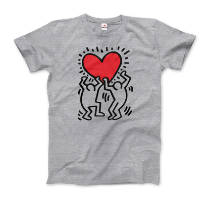 Men Holding Heart Icon, Street Art T-Shirt-5