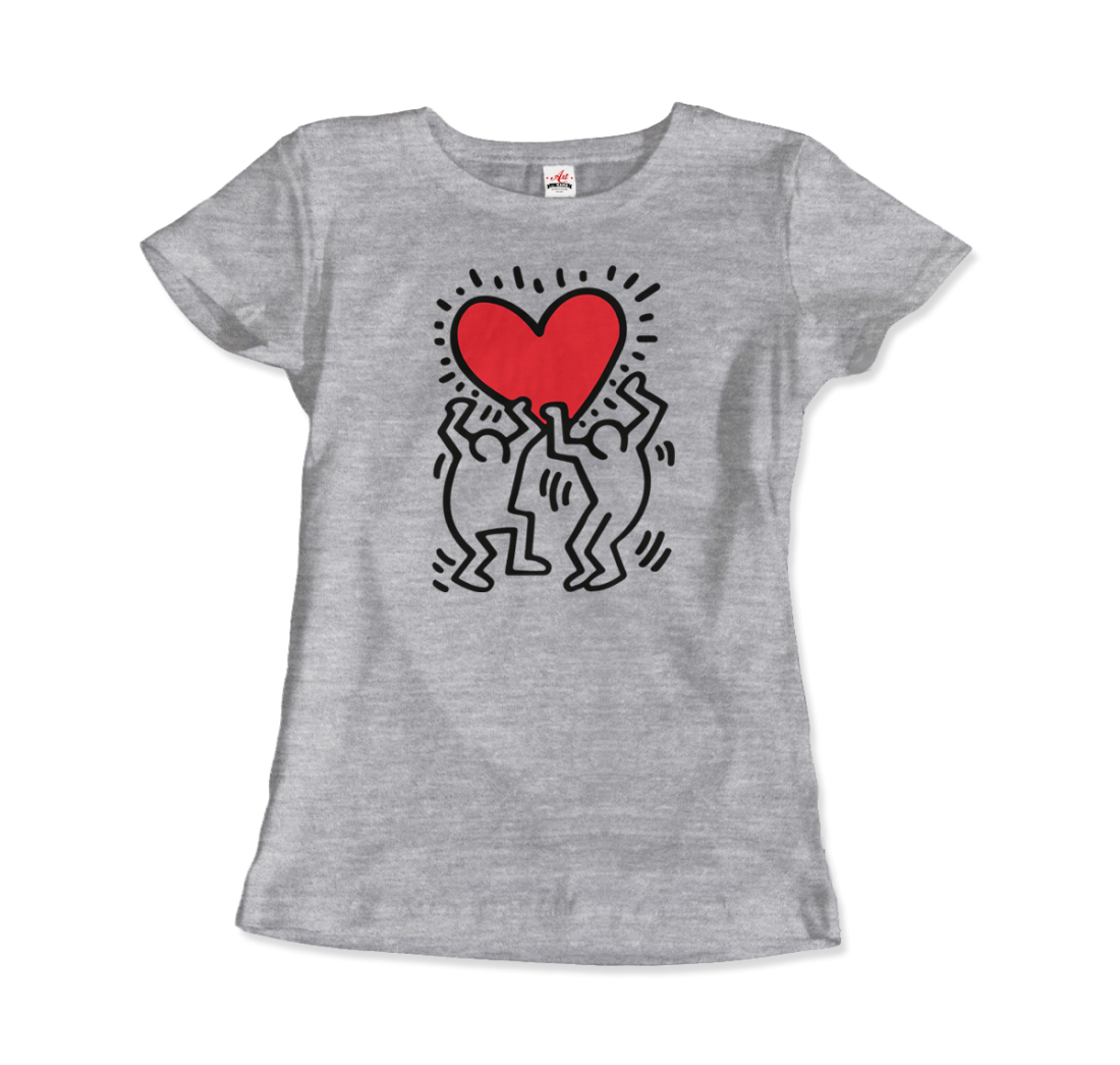 Men Holding Heart Icon, Street Art T-Shirt-7