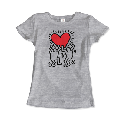 Men Holding Heart Icon, Street Art T-Shirt-7