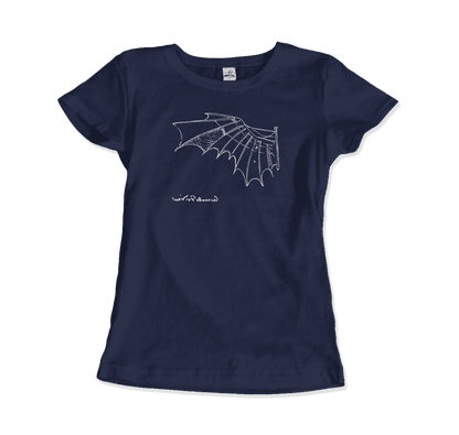 Leonardo Da Vinci, Glider Sketch Artwork T-Shirt-14