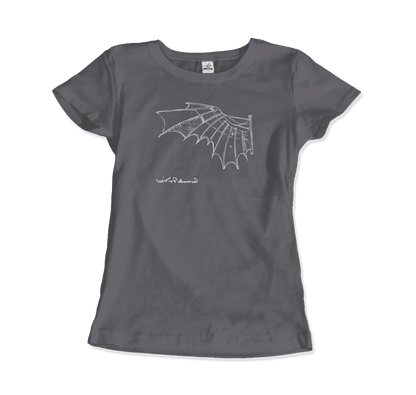 Leonardo Da Vinci, Glider Sketch Artwork T-Shirt-15