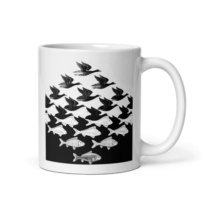 MC Escher Sky and Water I Art Mug-2