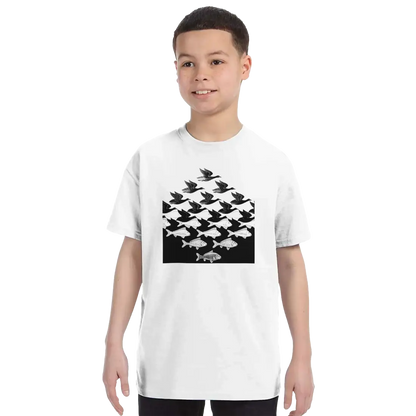 MC Escher Sky and Water I Art T-Shirt-8