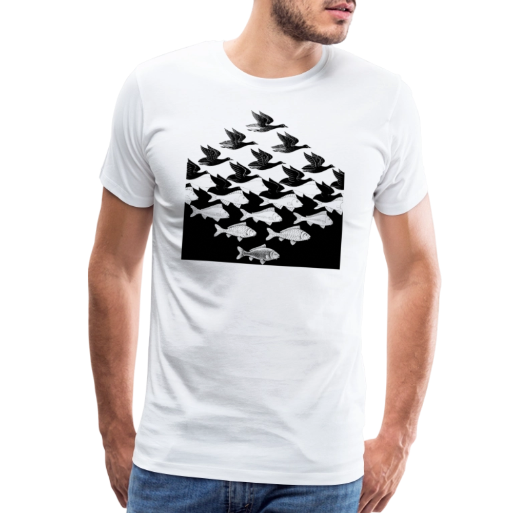 MC Escher Sky and Water I Art T-Shirt-1