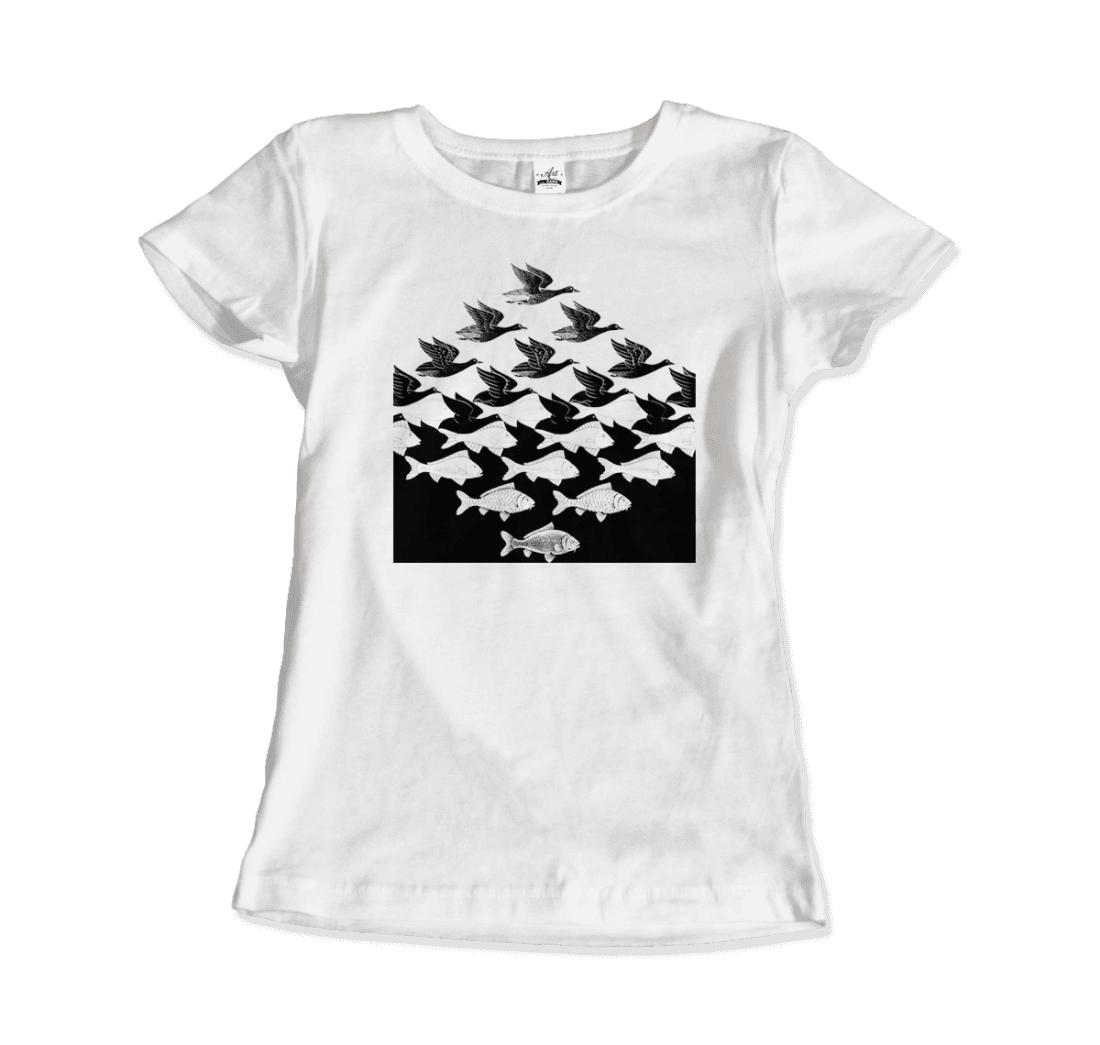 MC Escher Sky and Water I Art T-Shirt-3