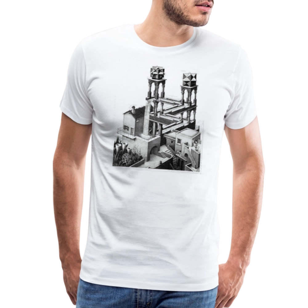 MC Escher Waterfall Illusion T-Shirt-1