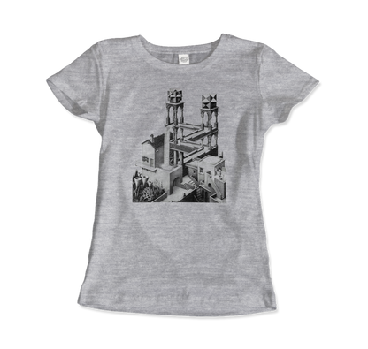 MC Escher Waterfall Illusion T-Shirt-4