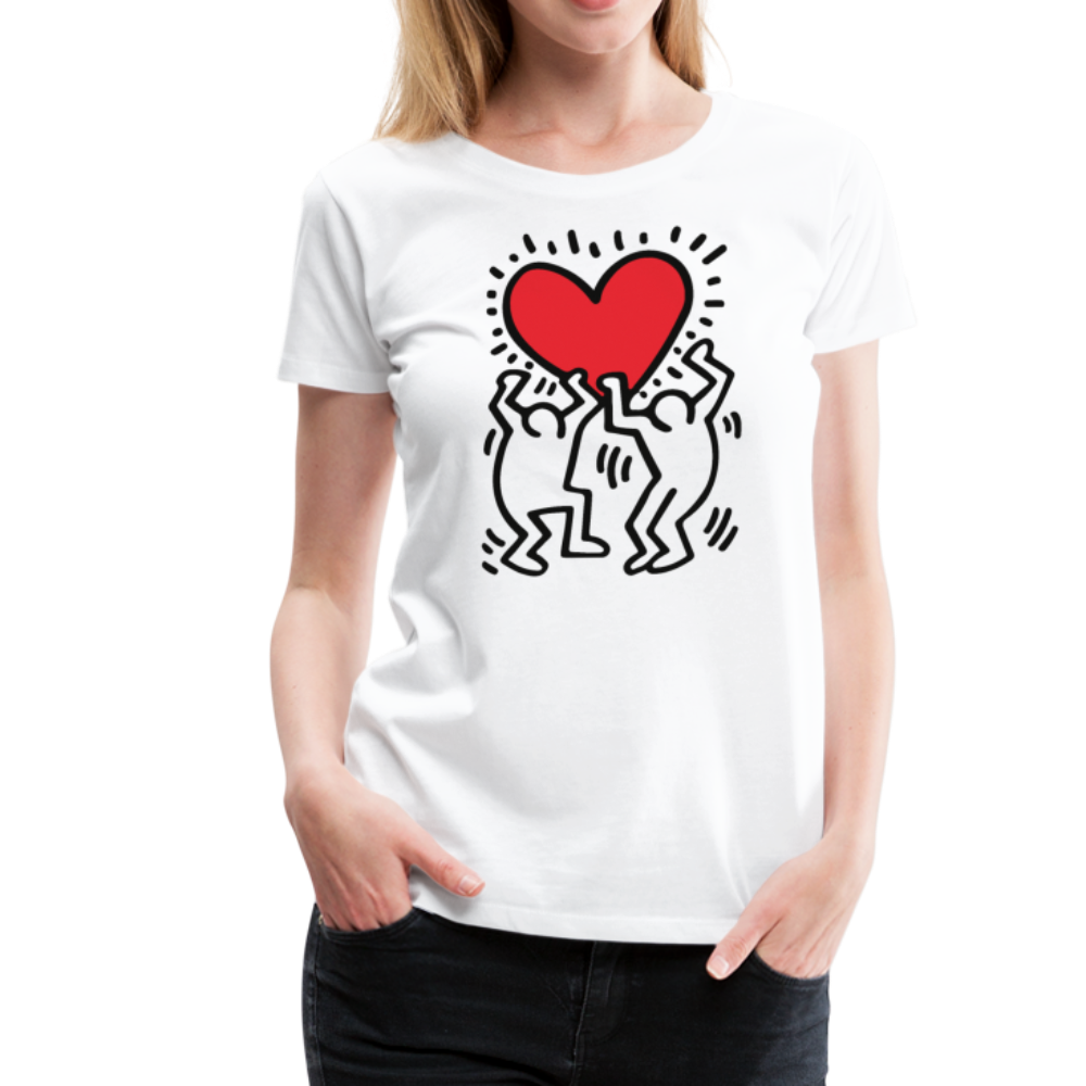 Men Holding Heart Icon, Street Art T-Shirt-3