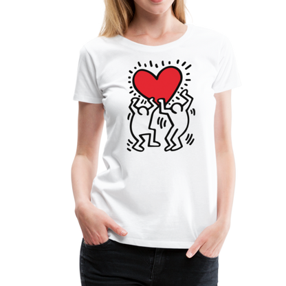 Men Holding Heart Icon, Street Art T-Shirt-3