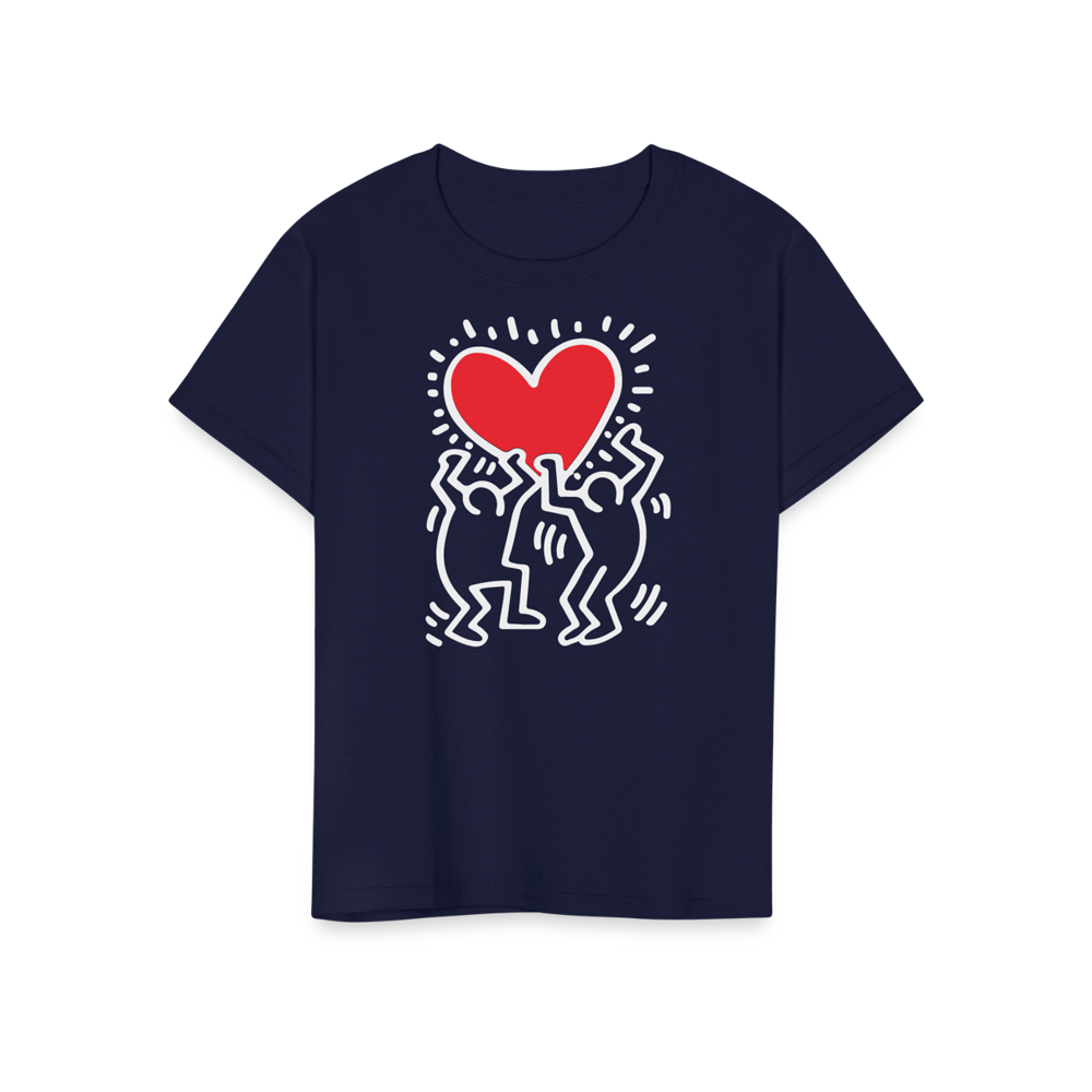 Men Holding Heart Icon, Street Art T-Shirt-11
