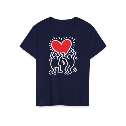 Men Holding Heart Icon, Street Art T-Shirt-11