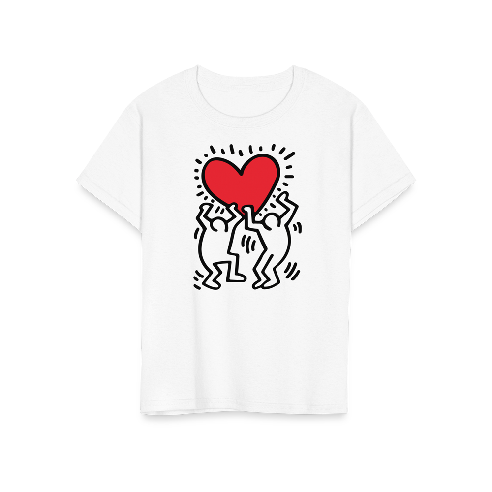 Men Holding Heart Icon, Street Art T-Shirt-9