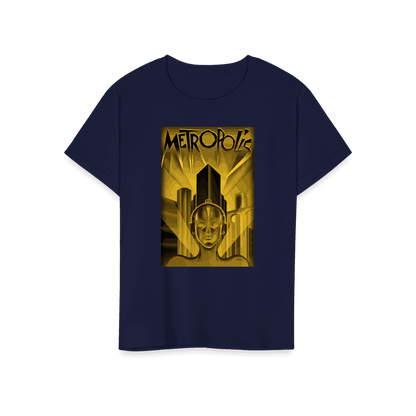 Metropolis - 1927 Movie Poster Reproduction in Oil Paint T-Shirt-21