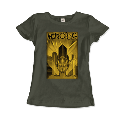 Metropolis - 1927 Movie Poster Reproduction in Oil Paint T-Shirt-13