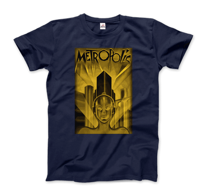 Metropolis - 1927 Movie Poster Reproduction in Oil Paint T-Shirt-9