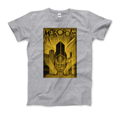 Metropolis - 1927 Movie Poster Reproduction in Oil Paint T-Shirt-11