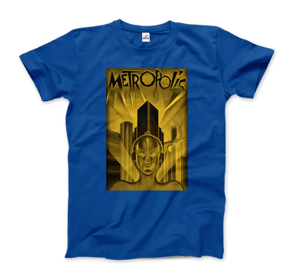 Metropolis - 1927 Movie Poster Reproduction in Oil Paint T-Shirt-10