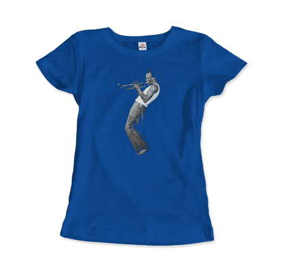 Miles Davis Playing his Trumpet Artwork T-Shirt-10