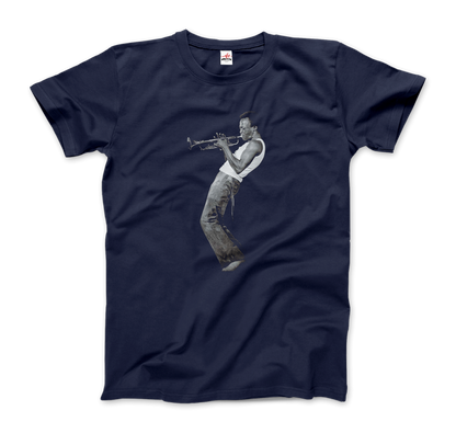 Miles Davis Playing his Trumpet Artwork T-Shirt-5
