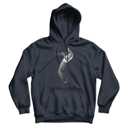 Miles Davis Playing his Trumpet Artwork Unisex Hoodie-1