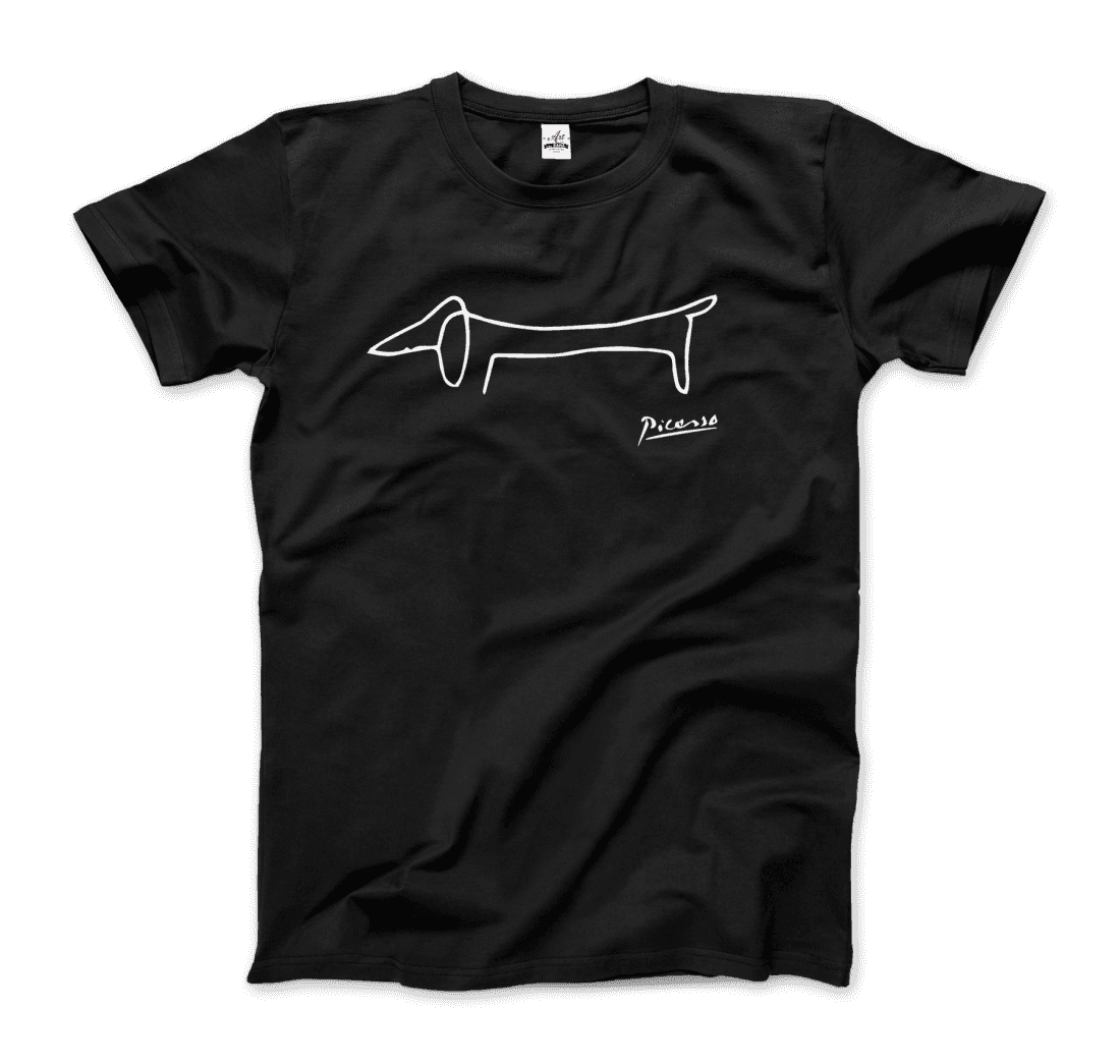 Pablo Picasso Dachshund Dog (Lump) Artwork T-Shirt-4