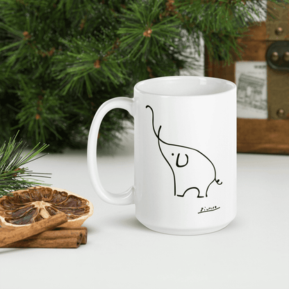Pablo Picasso Elephant Sketch Artwork Mug-3