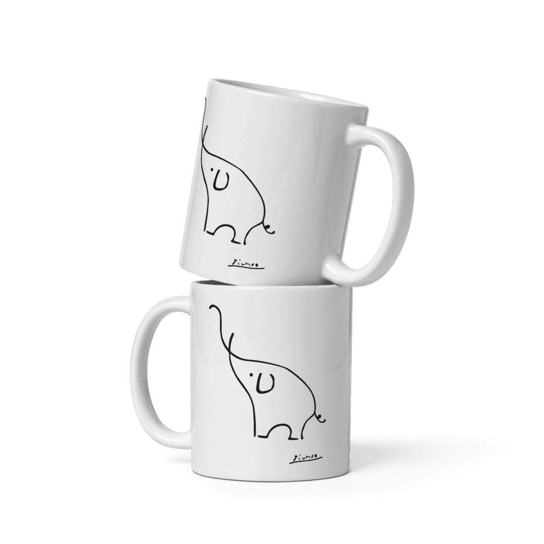 Pablo Picasso Elephant Sketch Artwork Mug-4