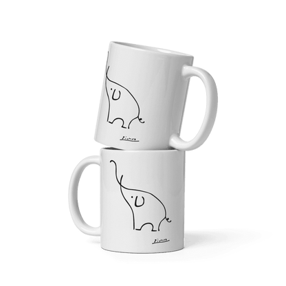Pablo Picasso Elephant Sketch Artwork Mug-4