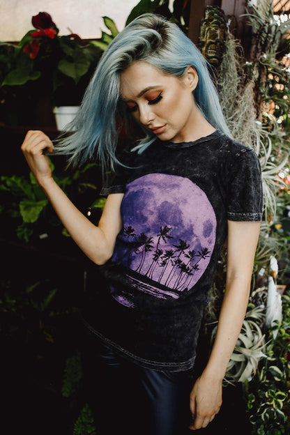 Palm Tree Moon Cloud Tee-1