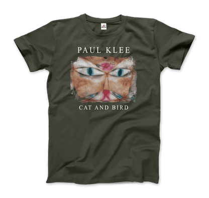 Paul Klee - Cat and Bird, 1928 Artwork T-Shirt-7