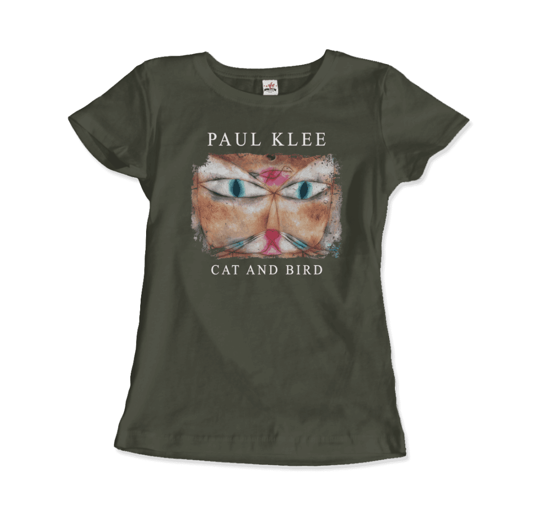 Paul Klee - Cat and Bird, 1928 Artwork T-Shirt-12