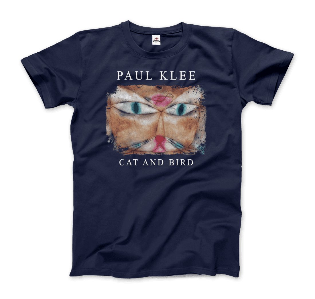 Paul Klee - Cat and Bird, 1928 Artwork T-Shirt-5