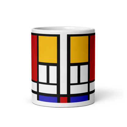 Piet Mondrian Composition Artwork Mug-3