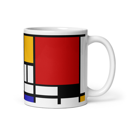 Piet Mondrian Composition Artwork Mug-4