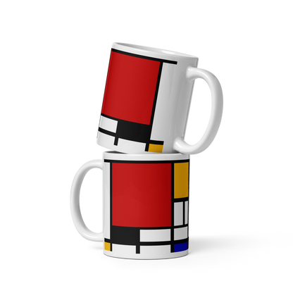 Piet Mondrian Composition Artwork Mug-0