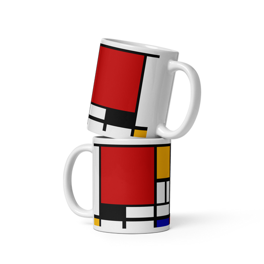 Piet Mondrian Composition Artwork Mug-0